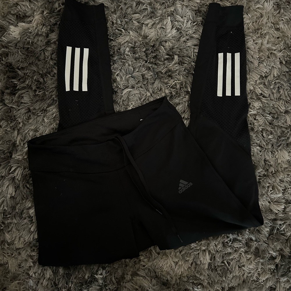 Adidas Kids Black and White Leggings